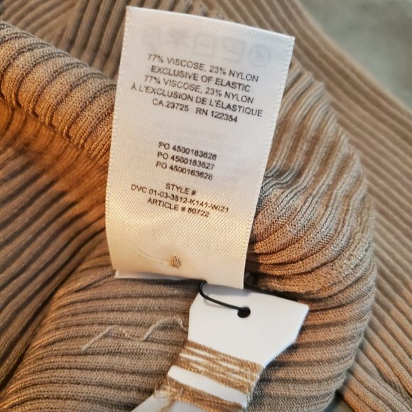 BABATON | Ribbed Button-Up Collared Finley Sweater in Tan (Size L) - Picture 7 of 8